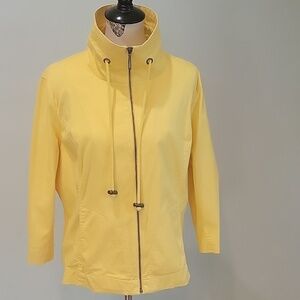 SAG HARBOR yellow 97% cotton coat jacket.  Size PXL